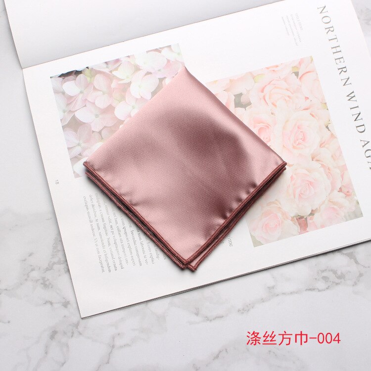 Plain Pocket Square Wedding Mens Satin Solid Handkerchief Hanky Suit Boys 23cm E - Foto 7