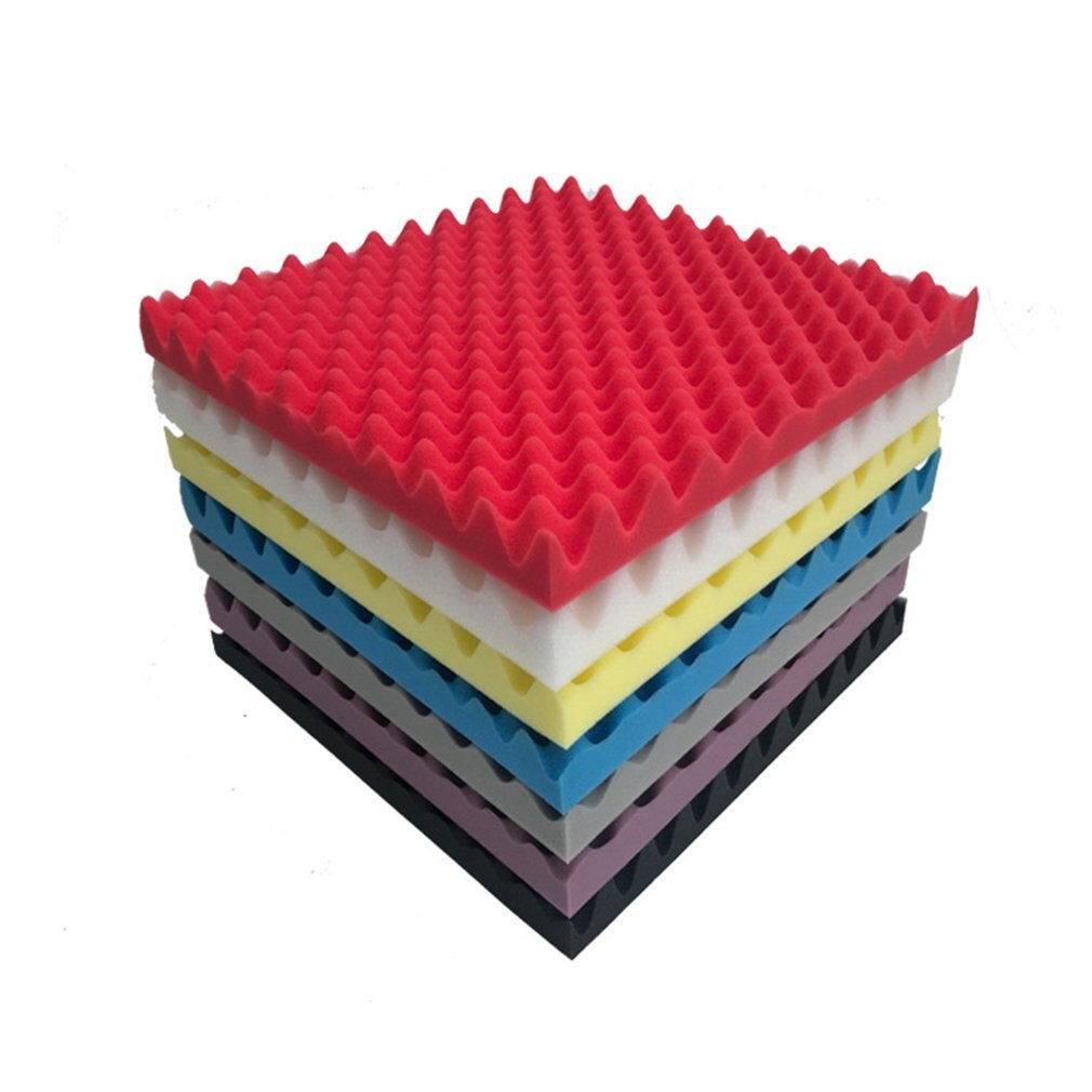 Baldosas piramidal de espuma acústica de algodón absorbente de sonido, para estudio, Sala de sonido, espuma insonorizada de Color aleatorio, 1 unidad