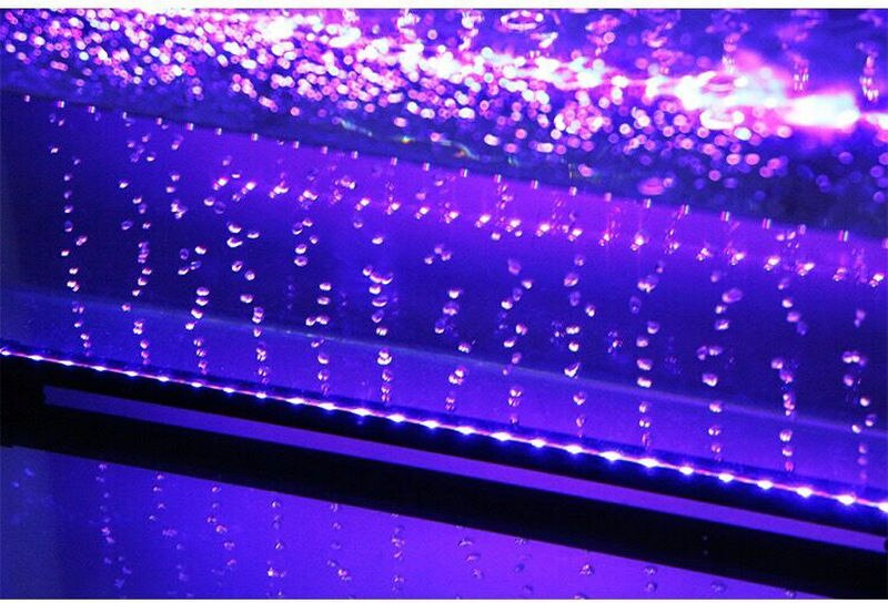 Remote Control Aquarium Fish Tank Underwater Waterproof Air Bubble Airstone Led Light bar lamp Multicolor Colorchanging Fountain