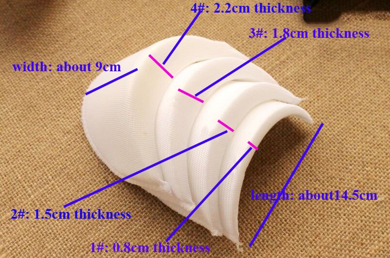 4 Paar 1.8Cm Witte Zachte Pad Schouder Padding Spons Schoudervullingen Pak/Blazer/Geul Unisex Paddeds naaien Accessoires