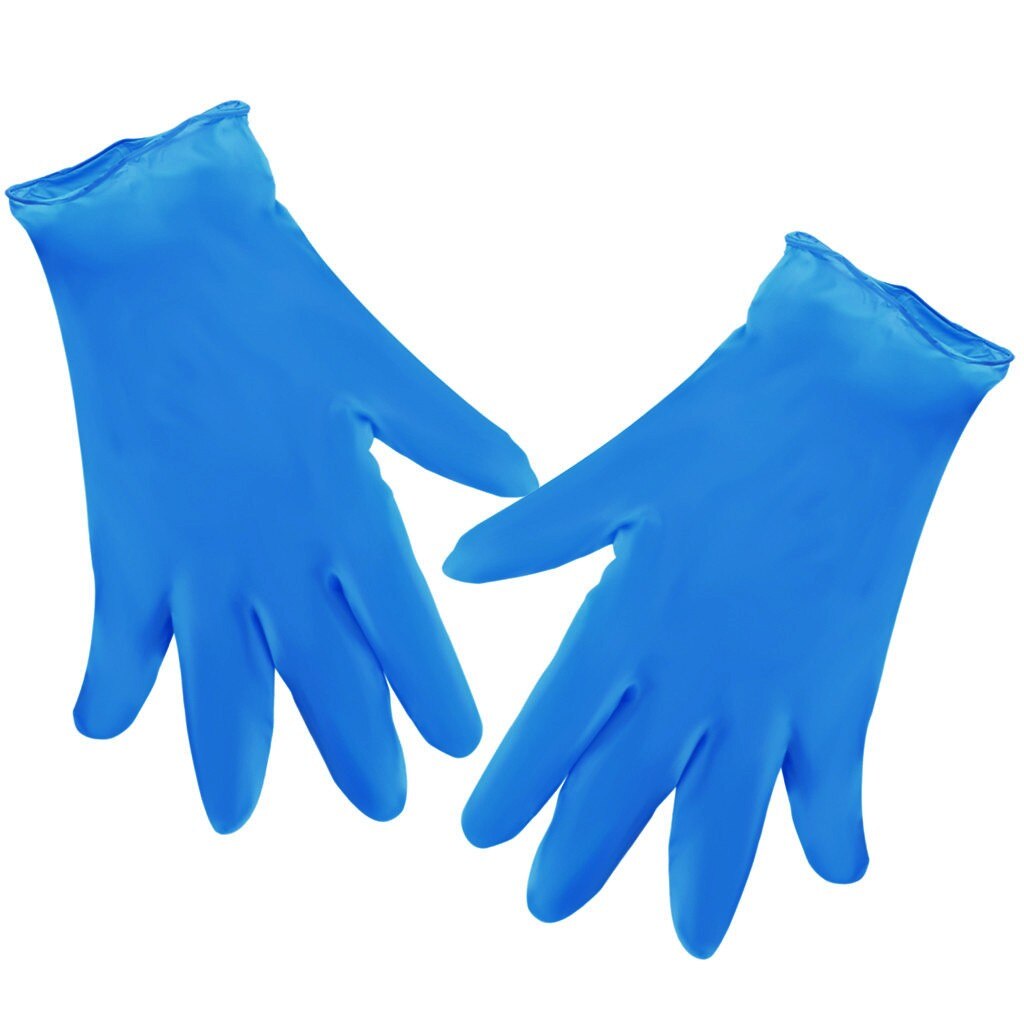 100 Stuks Zwarte Wegwerp Latex Nitril Handschoen Werkhandschoenen Food Grade Waterdichte Allergievrij Werk Veiligheid Handschoenen S/M/L Handschoenen: Blue L