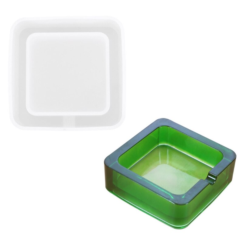 2 Stuks Resin Crystal Epoxy Diy Pot Mold Asbak Coaster Casting Silicone Mould Ambachten Sieraden Maken Gereedschap