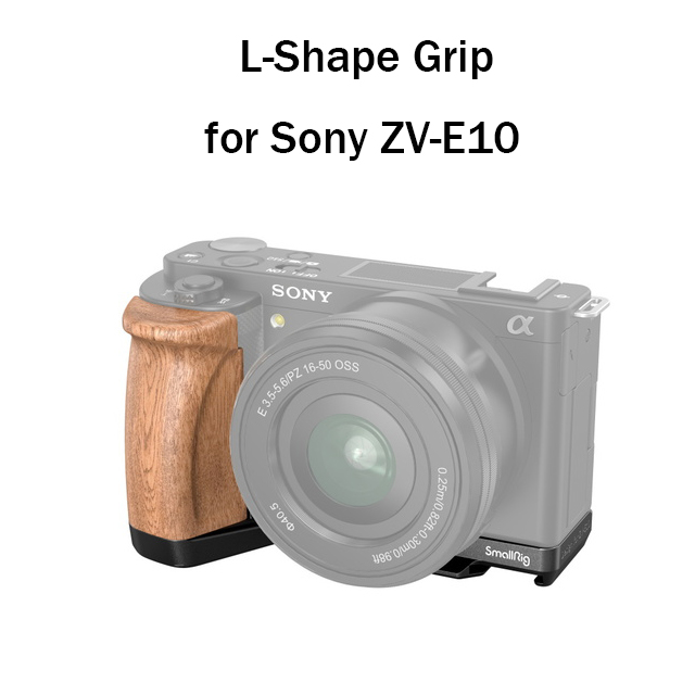 Smallrig Sony ZV-E10 Camera Kooi Met Siliconen Handvat En Lederen Case Bodemplaat Kit Voor Sony ZV-E10 3538