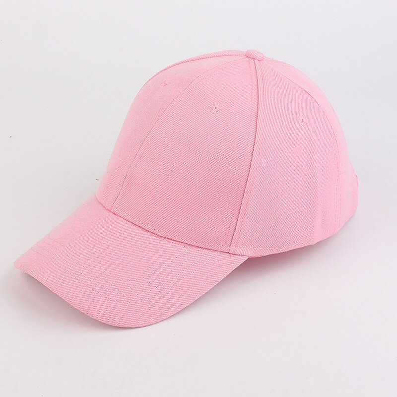 Koreanischen Männer und Frauen Paare Licht Bord Einfarbig Baseball Kappe Sport Kollektiven Hütte Gewohnheit Gestickte Kappe Reise Hüte: Rosa