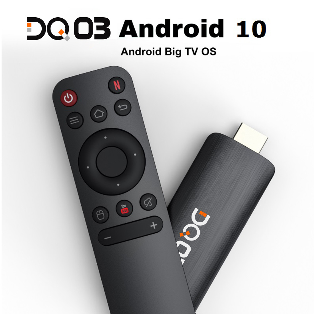 VONTAR DQ03 Mini TV Stick Android 10 QuadCore 1G8G 2G16G Suporte 4K @ 60fps HDR10 + 2.4G e 5.8G Dual Wifi TV BOX Android 10.0