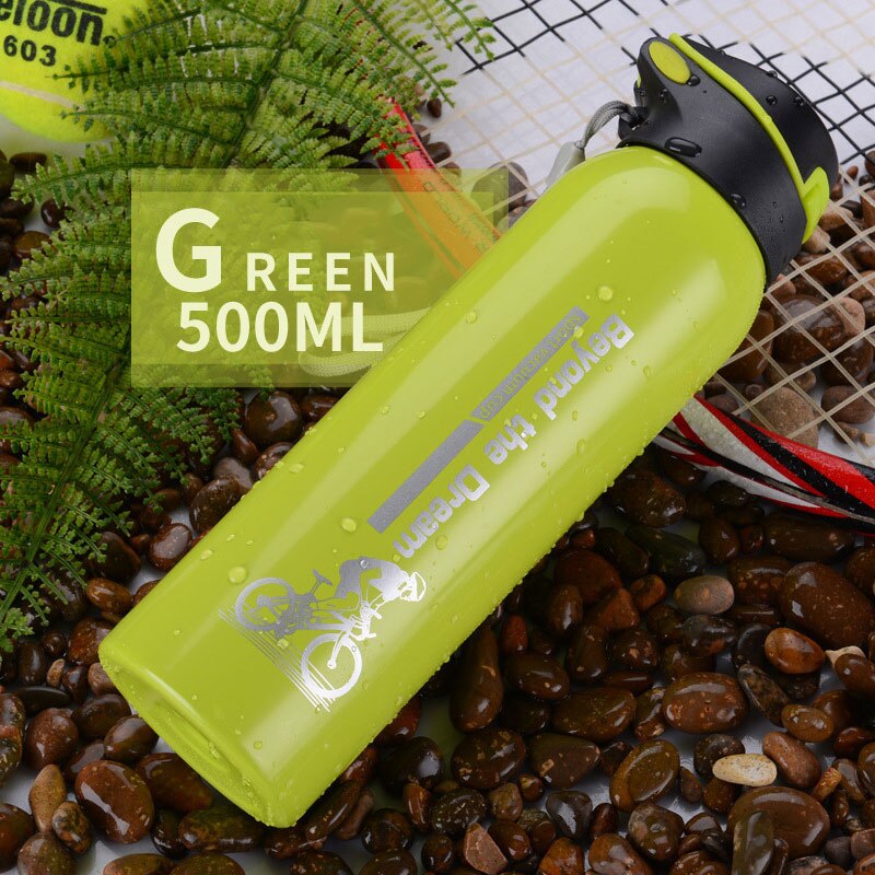 Cykel vandflaske 500ml mountainbike ridning cykel kedel dobbelt rustfrit stål termokop varmholdende kande sport udendørs: Grøn