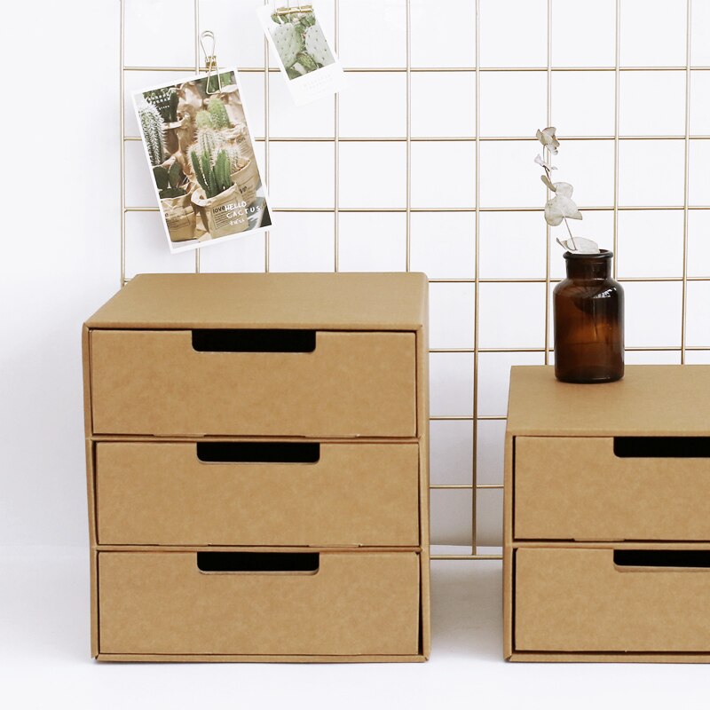 DIY Drawer Organizer Storage Boxs Can Folded Storage Drawers Office Desktop File Cosmetic Sundries Container Home Decor