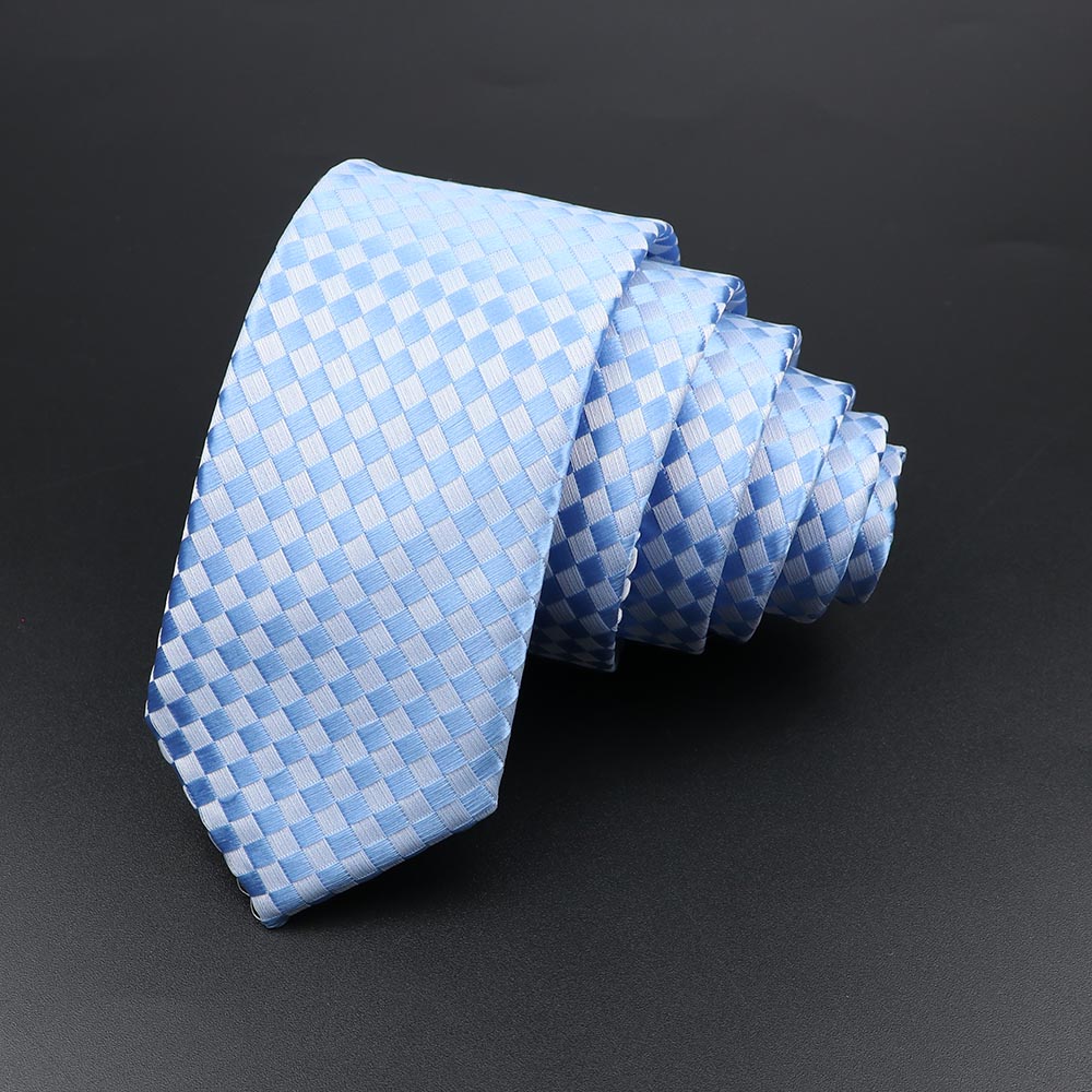 Klassische, schmale, gestreifte Krawatte für Herren, verrotten, marineblau, Jacquard-gewebt, solide Krawatte mit karierten Punkten, Alltagskleidung, Krawatte, Hochzeit, Party,: Gold