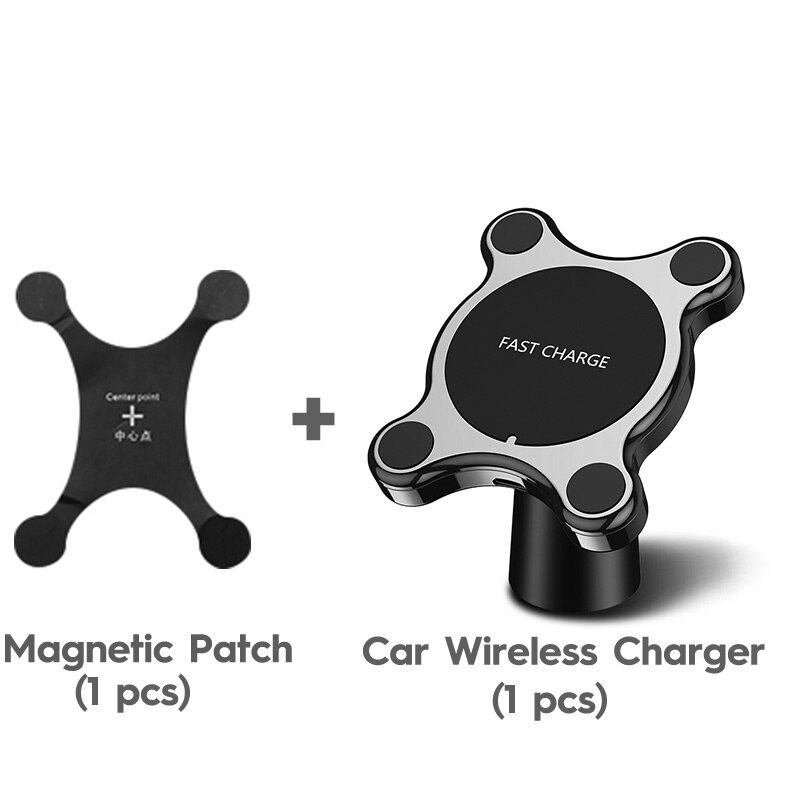FLOVEME Car Wireless Charger Magnetic Car Phone Holder For iPhone 11 Pro Max Qi Fast Charging Air Vent Dashboard Mount Bracket: Default Title