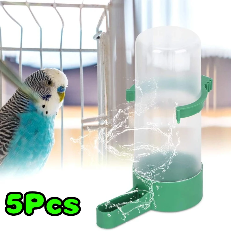Wasserspender für Vogelkäfige, Vogeltassen, Flaschen, Spatzen, Papageien, Wellensittiche, Nymphensittiche und Turteltauben, Futterspender und Tränke