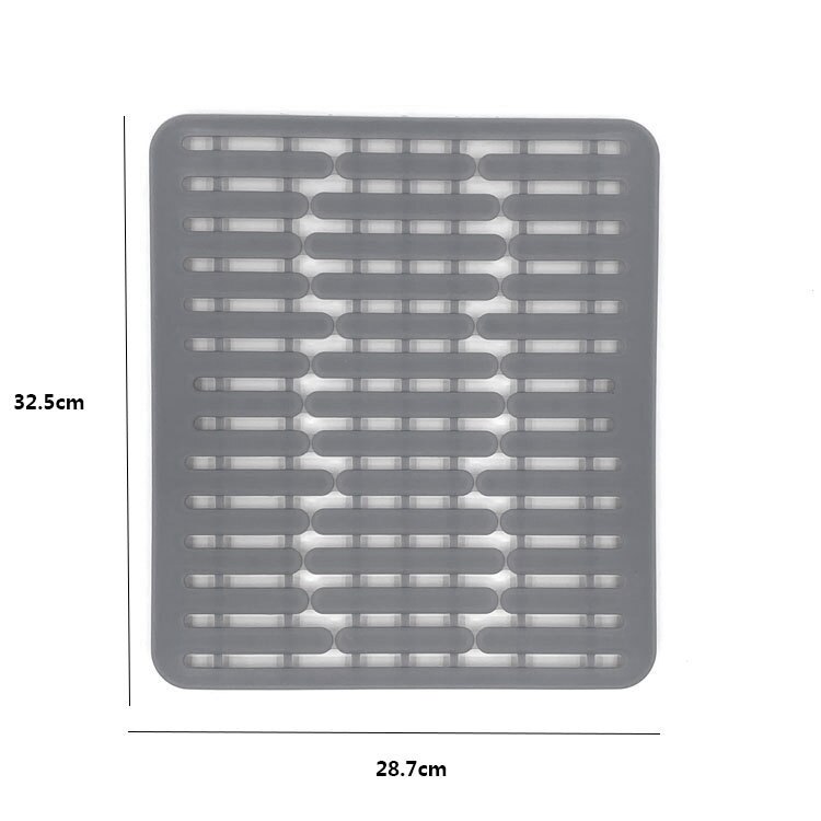 1 Pcs Silicone Sink Mat Drain Mat Kitchen Sink Mat Multifunctional Wash Basin Mat Water Filter Mat,Gray