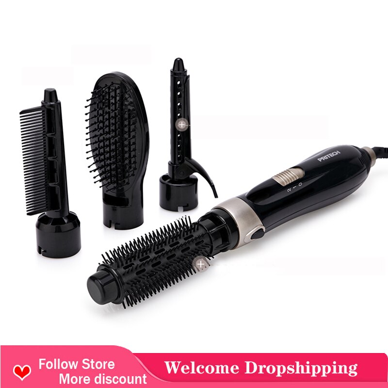 Cepillo para alisar y rizar el cabello, herramienta de peinado, peine de aire , peine de iones negativos