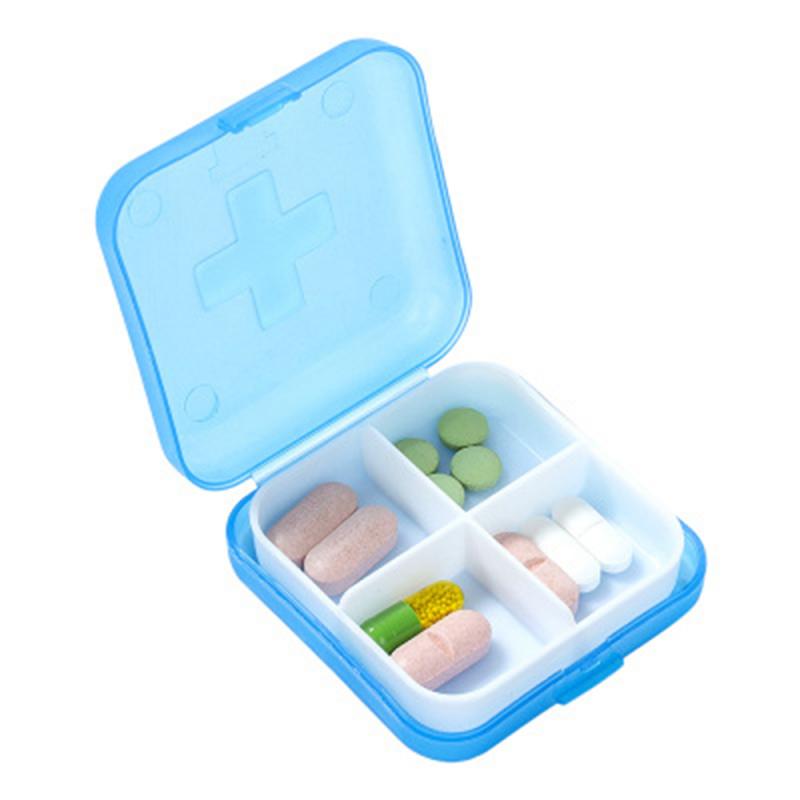 4 Slot Pill Box Medicine Tablet Dispenser Storage Case Portable Travel Empty Medicine Organiser Containers TSLM2: 01