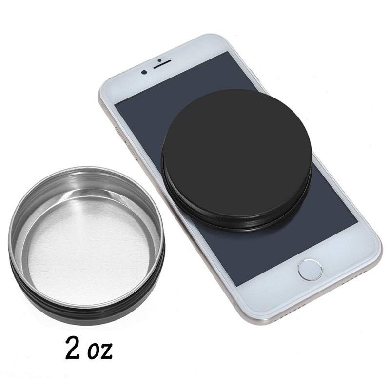 Aluminum Tin Cans - 24 Pack 2Oz / 60G Round Metal Container Screw Top Cans Cosmetic Sample Containers Candle Travel Tins