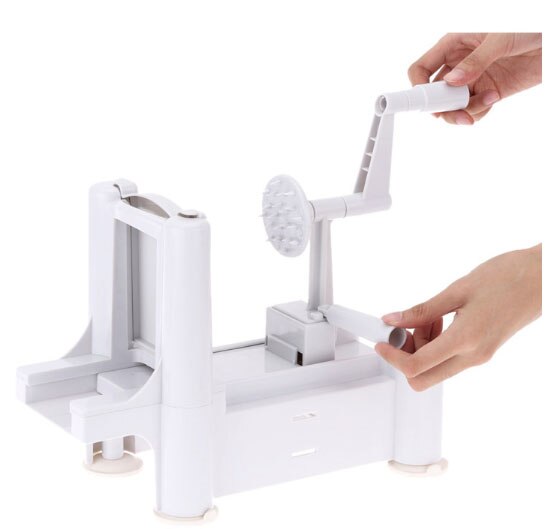 Handy Vegetable Spiralizer Fruit Slicer DIY Kitchen Tools 304 Stainless Steel Blades Manual Peeler