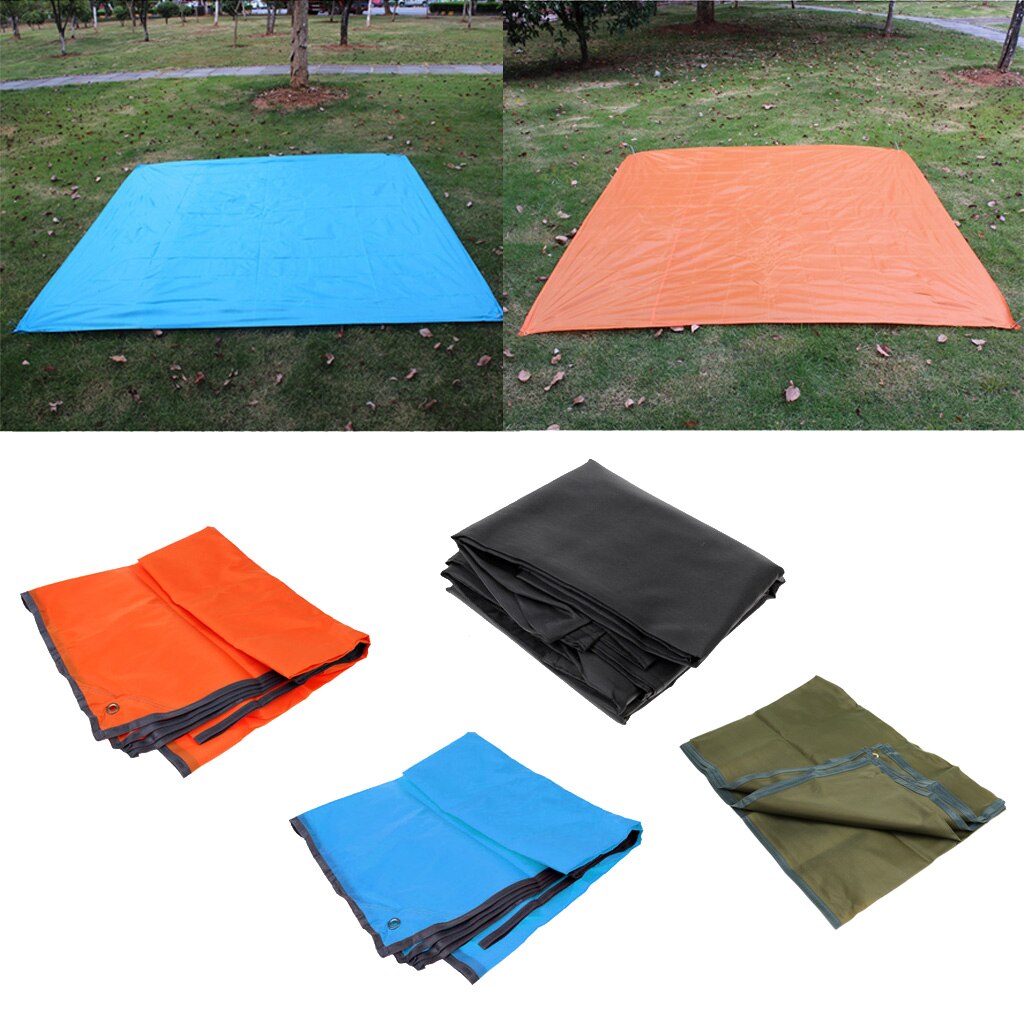 Waterproof Tent Footprint Ultralight Ground Sheet Mat 210T High Density Oxford Cloth Tent Footprint for Hammock Beach
