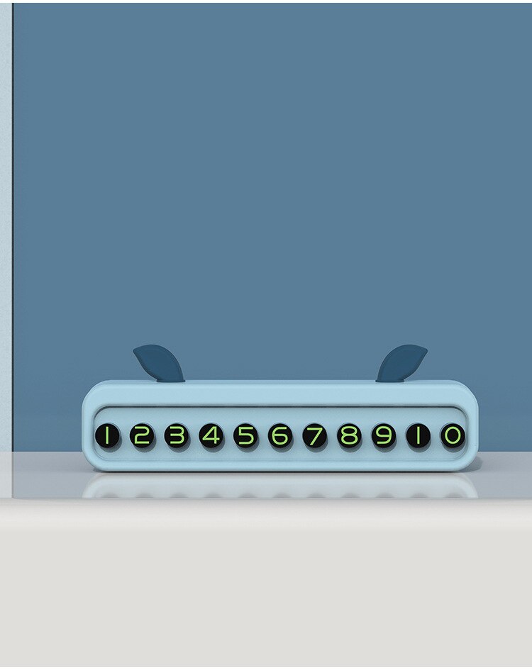 Car Phone Number Card Temporary Parking Card Plate Telephone Number Car Park Stop Automobile Accessories 13x2.5cm: Cyan