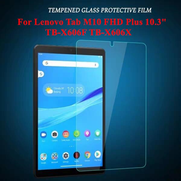 Mykt tpu-deksel for lenovo tab  m10 fhd plus tb -x606f sb -x606x 10.3 tommers funda cover tablet silicon coque: Herdet glassfilm