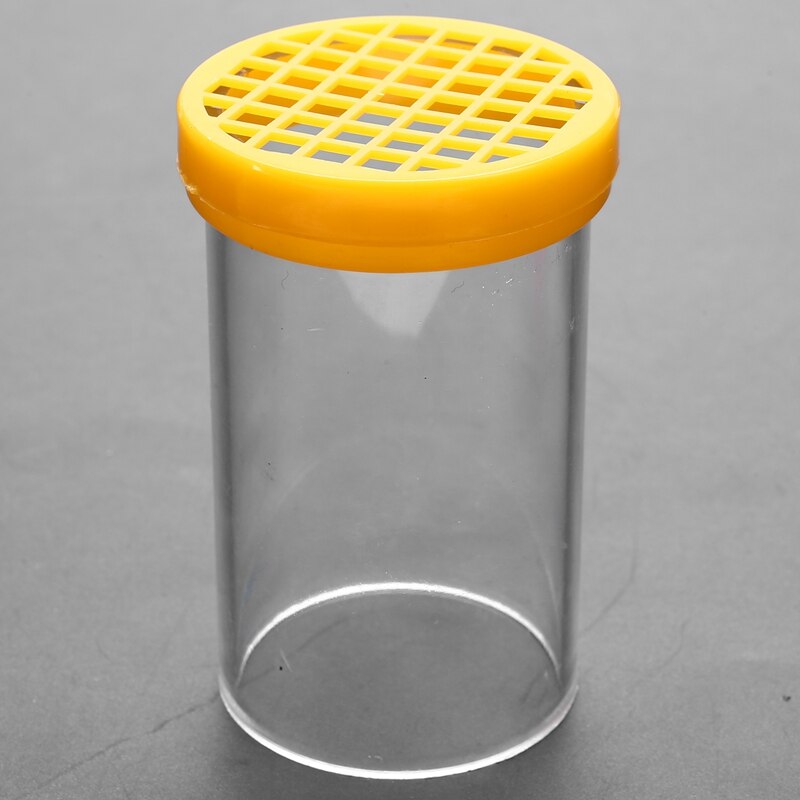 ! Plastic Queen Bee Marking Cage Marker Bottle W/ Plunger Beekeeping Equipment For Capture The Queen Bee Without Hurtin