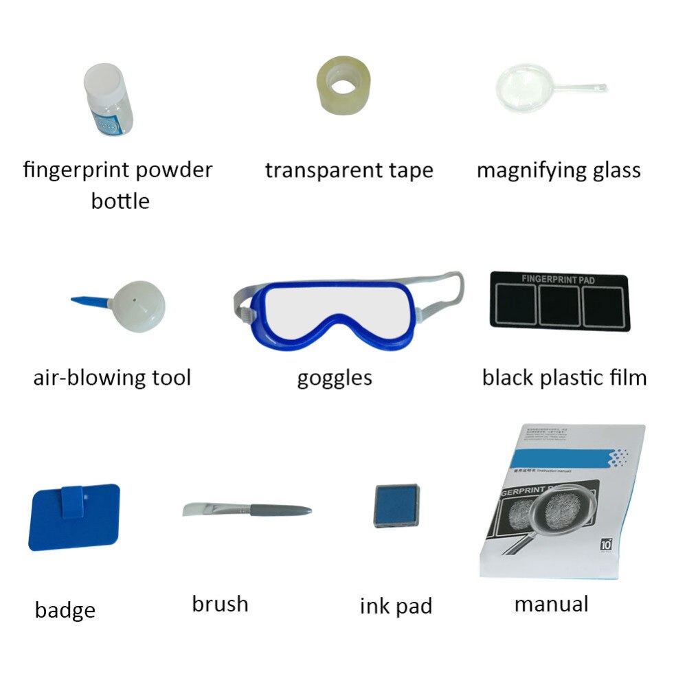 MINOCOOL DIY Vingerafdruk Verificatie Set Laboratorium Analyze Experimenten Speelgoed Educatief Detective Spel Voor Kinderen