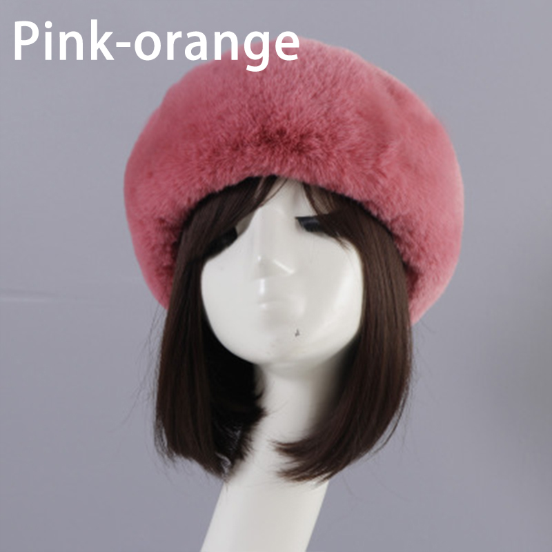 Vrouwen Hoeden Lady Russische Dikke Pluizige Imitatie Vossenbont Hoed Hoofdband Winter Earwarmer Ski Hoed Vrouwelijke Hoeden Voor Herfst Winter: H