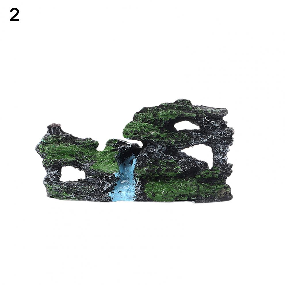 Sztuczna żywica górska akcesoria robić akwarium wysoka symulacja krajobrazu akwarium jaskinia kamienna ozdoba wystrój akwarium