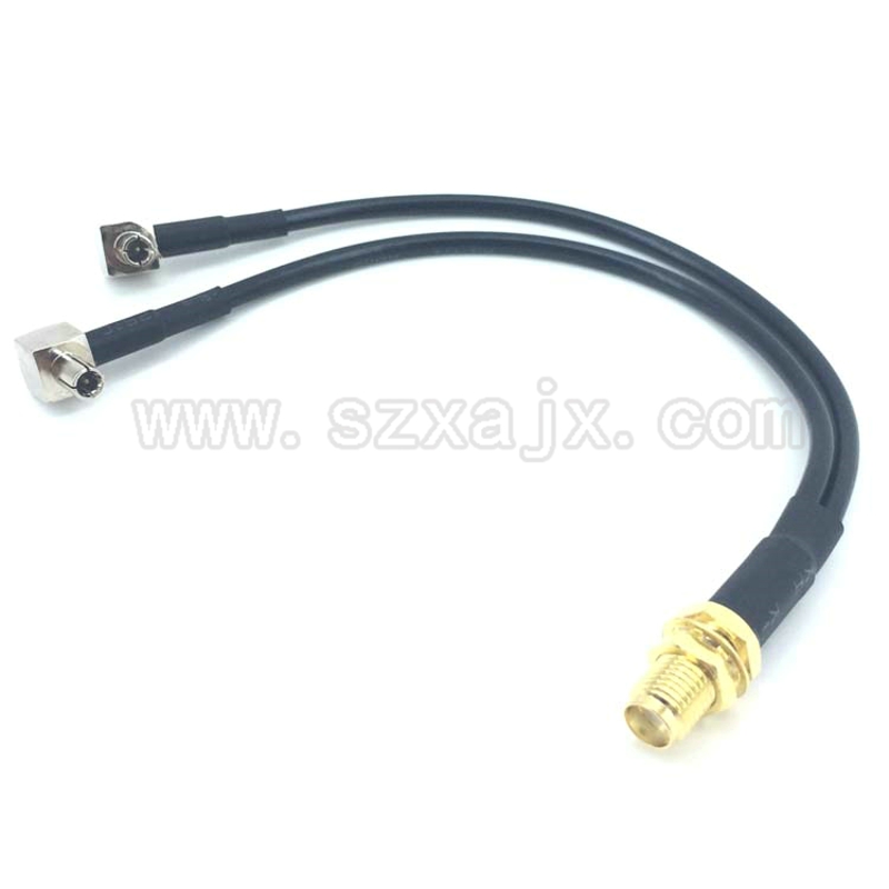 JX Antenne verlengsnoer SMA Vrouwelijke naar 2 X TS9 Connector Splitter Y type Kabel Pigtail voor HUAWEI/ZTE 3G/4G modem antenne