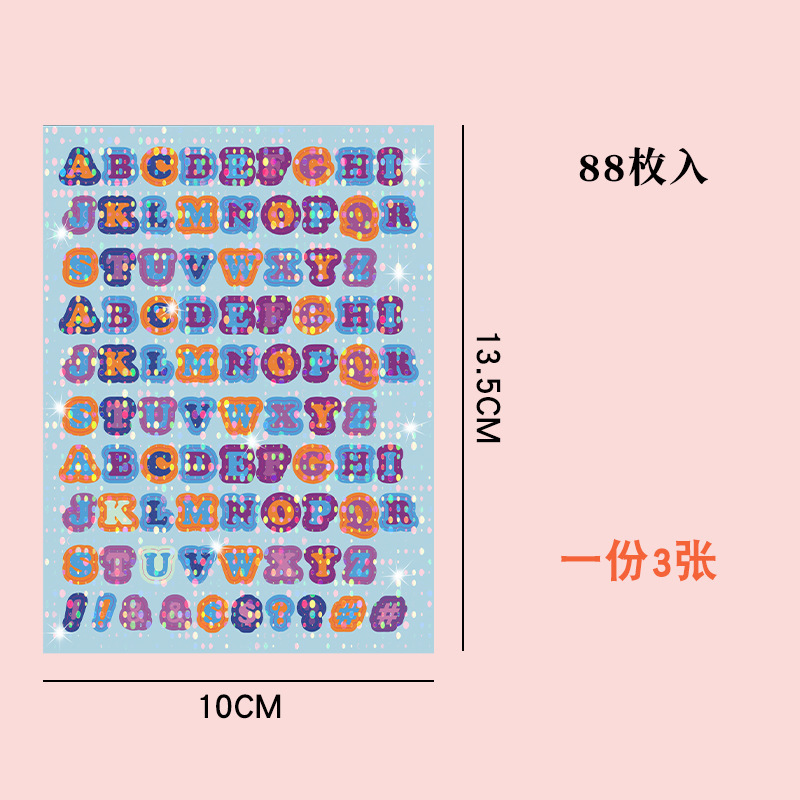 Loose-Leaf Notebook Handwritten Labels Indicate White And Blue Color Stickers Letter Stickers Sticky Notes Index Stickers: Silver