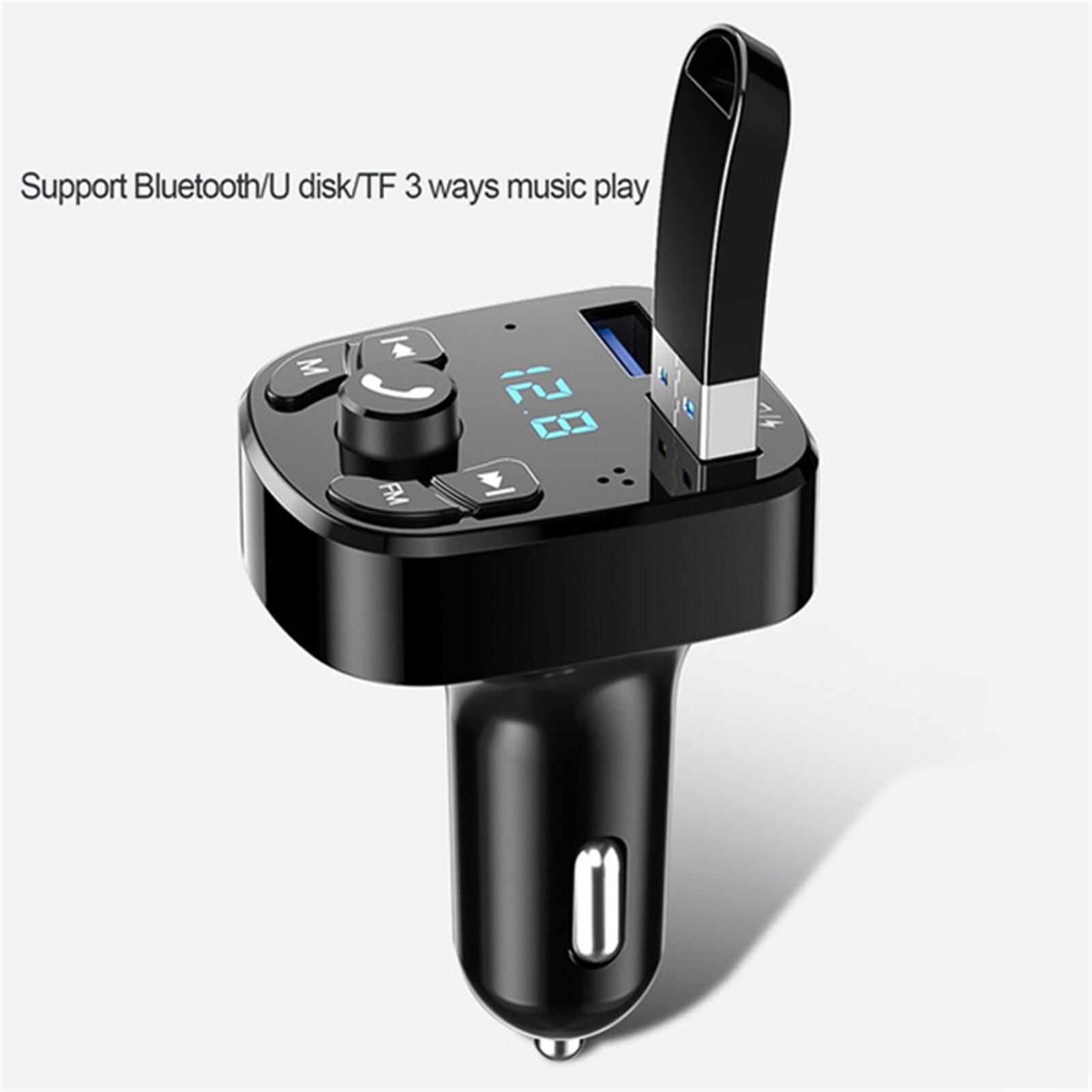 Dual Usb Bluetooth 5.0 Ontvanger Fm-zender Auto MP3 Speler Kit Snellader