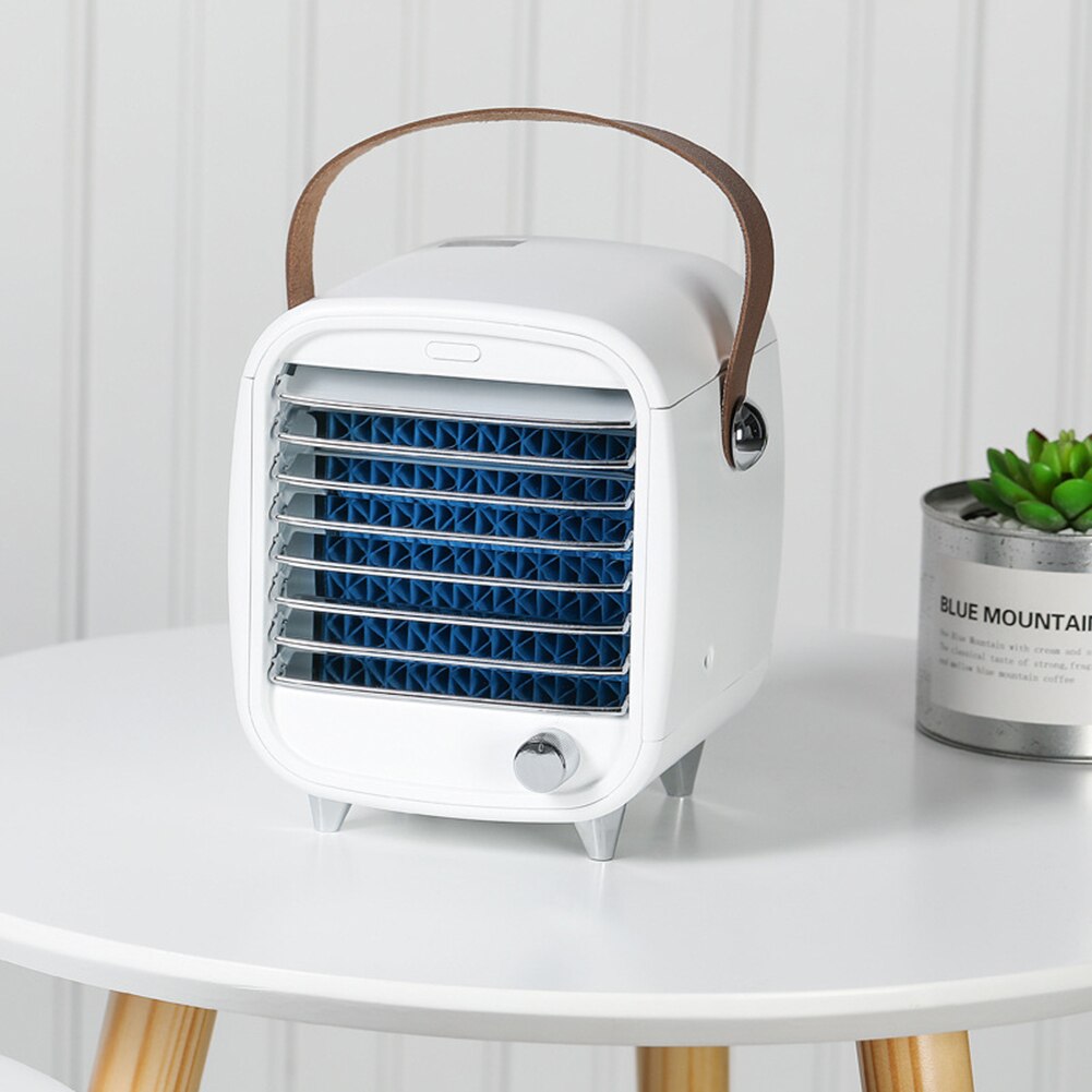 Draagbare Mini Airco Ventilator Traploze Usb Air Cooler Quick Cooling Led Luchtbevochtiger Luchtreiniger Home Office Desktop Cooler