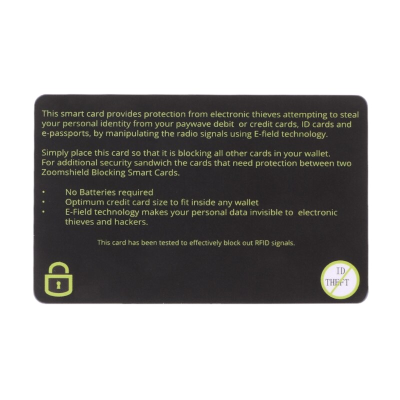 Kreditkortbeskytter rfid-blokering af nfc-signaler beskytter sikkert til paspung  h4gf