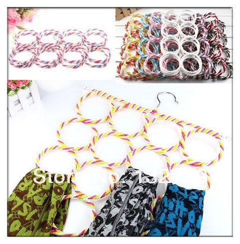 Skjerf omslag sjal slips oppbevaring henger arrangør 28 hull ring tau spor holder kroker