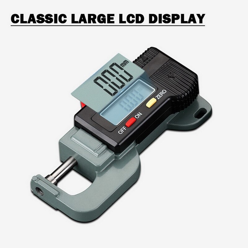 Electronic Digital Thickness Gauge Meter Precise Electronic Micrometer 0-12.7mm 0.01mm/0.0005mm Thickness Micrometer: Default Title
