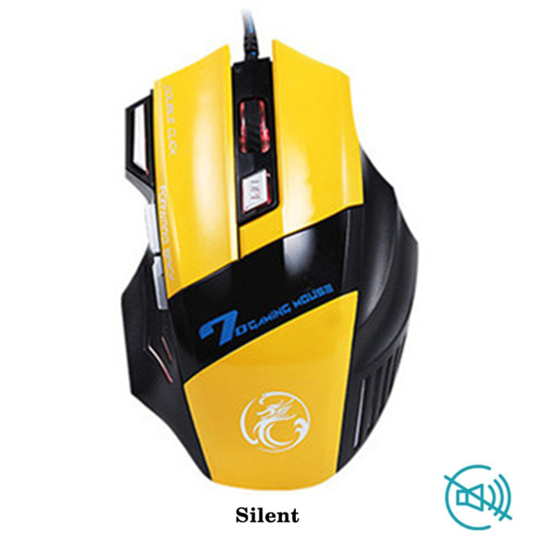 iMICE Wired Gaming Mouse X7 7 Button 3200 DPI LED Optical USB Computer Mouse Gamer Mice Game Mouse Silent Mause PC