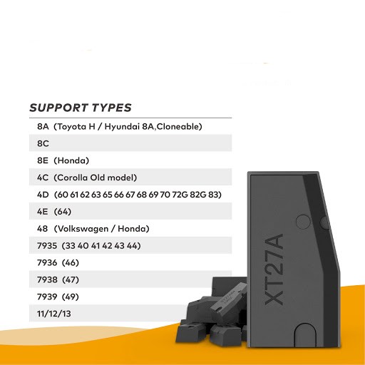 5- 100pcs XT27A VVDI Super Chip Transponder XT27A01 Super Chip For ID46/40/43/4D/8C/8A/T3/47 for VVDI Mini Key Tool
