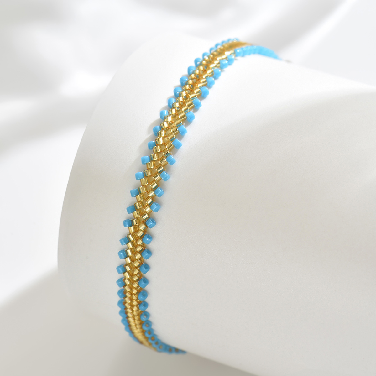 ZHONGVI-pulseras creativas de cuentas tejidas a mano, pulseras bohemias apilables con cuentas Miyuki, joyería colorida de playa Bohemia: Rojo óxido