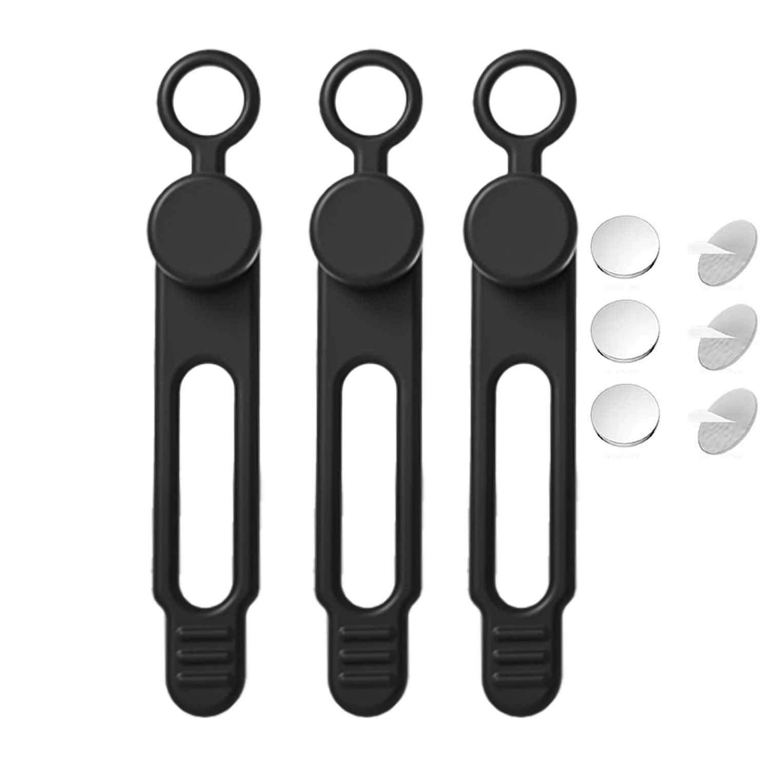 1/3/5/10 Uds. Bridas magnéticas para cables, Clip para auriculares, gestión de cables, bridas de silicona, organizador de cables magnéticos, soporte para cables: Verde