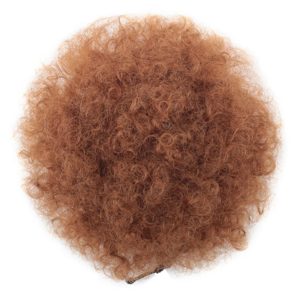 Leven syntetisk høj fluffy sort hestehale hårnåle snoretræk kort fiber krøllet hår hestehale til sorte kvinder: 30