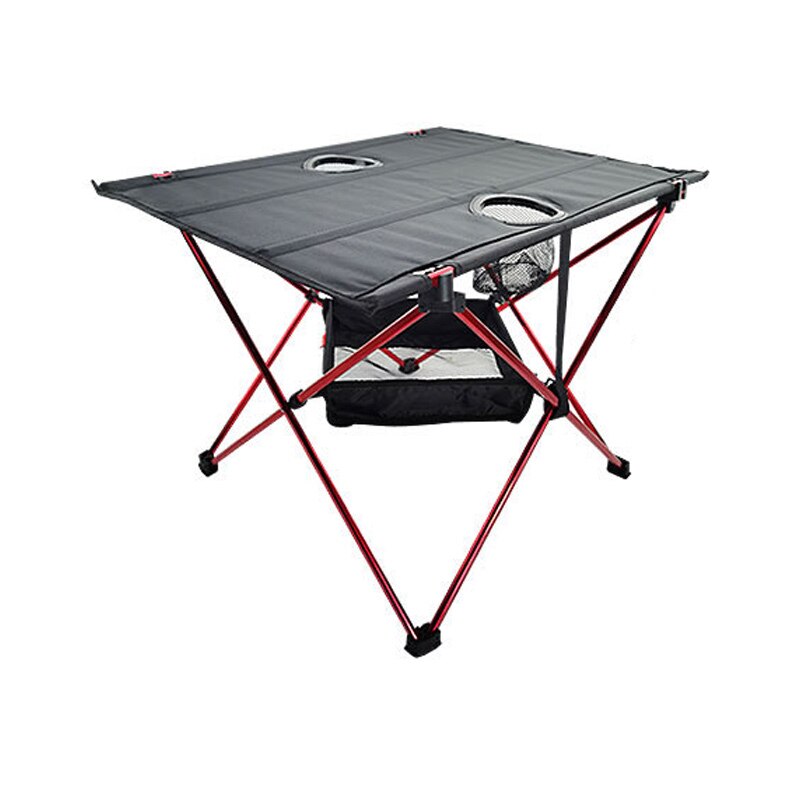 Lichtgewicht Draagbare Oxford Doek Waterdichte Opvouwbare Tafel Met Bekerhouders Voor Camping, Wandelen & Picknick