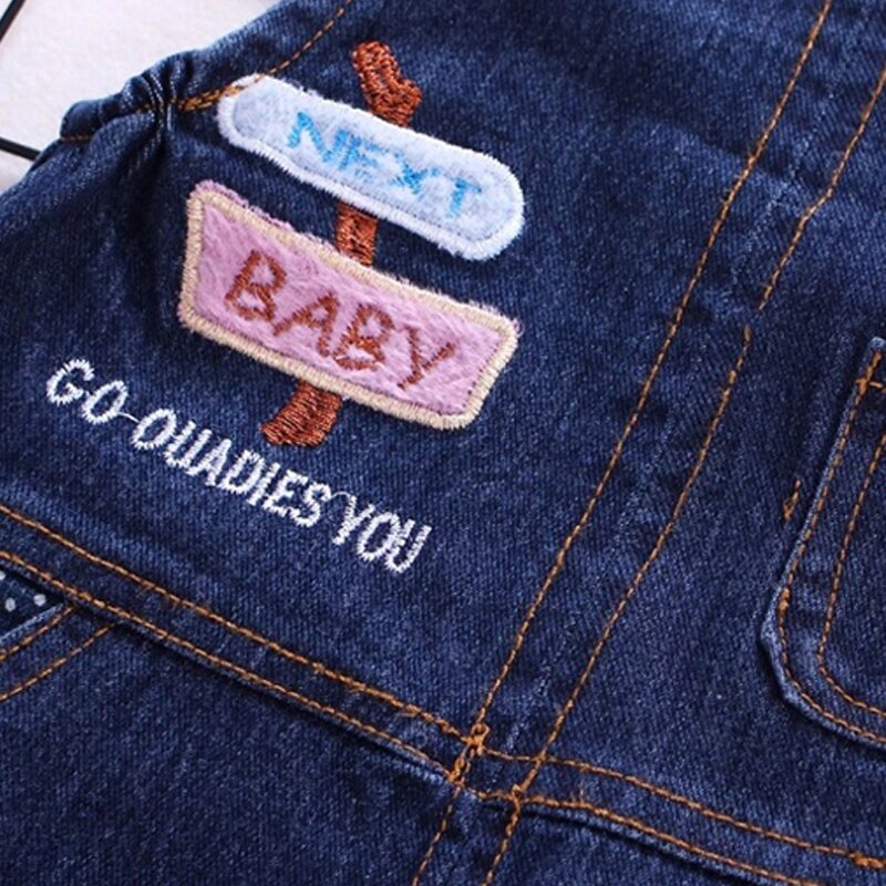 Ienens 1-3Y Meisje Jongens Jeans Overalls Kindje Denim Tuinbroek Peuter Lange Broek Kinderen Jongen Jumpsuit Kleding Kleding Kind Broek