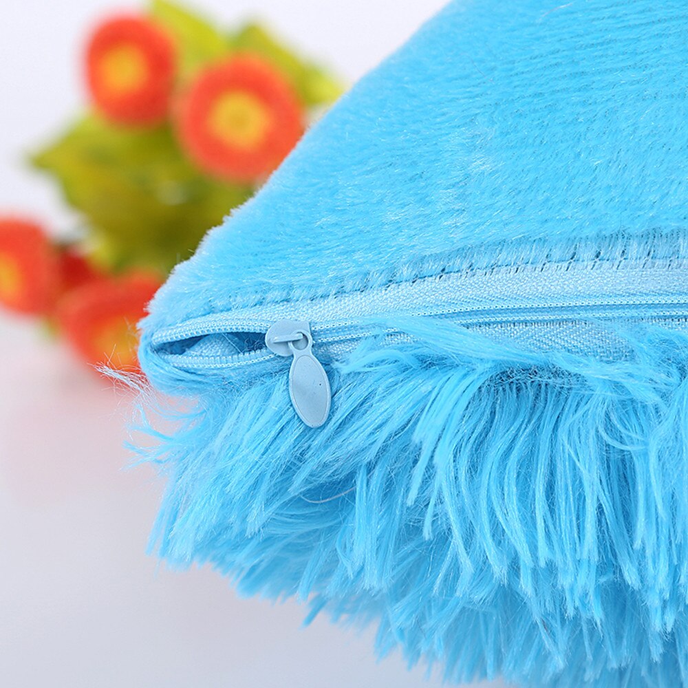 Moelleux fausse fourrure peluche jeter taies d'oreiller Shaggy doux chaise canapé housse de coussin maison chambre salon taie d'oreiller 1 pièces # lr4