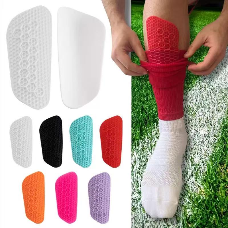 1 Pair Unisex Silicone Leg Protectors Shock Absorption Football Rugby Skiing Sports Shin Pads Football