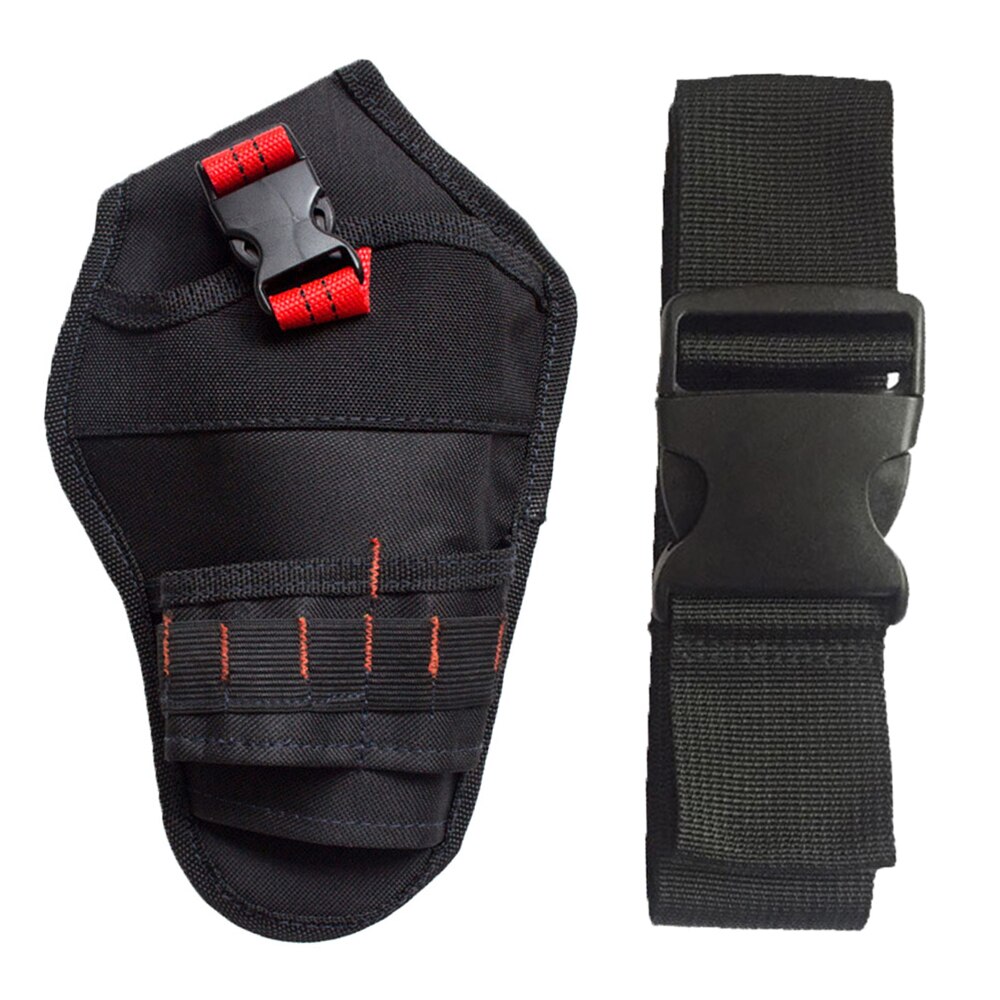 Bolsa de cintura y cinturón de brocas eléctricas, bolsa de almacenamiento de herramientas de electricista, funda de taladro de impacto, organizador de cintura de tela Oxford: CZ271 CZ272