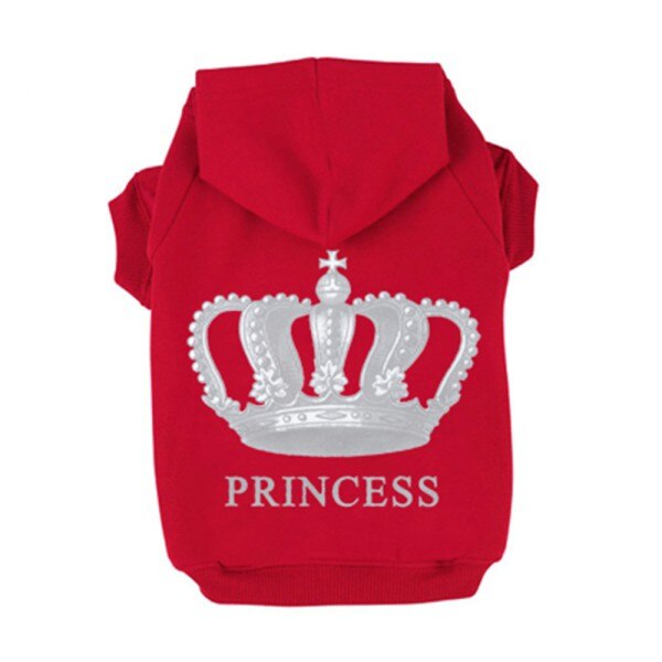 Kroon Hond Hoodie Trui Prinses Gedrukt Hond Huisdier Trui Sweatshirts Herfst Winter Hooded Kleding Honden: R / XL