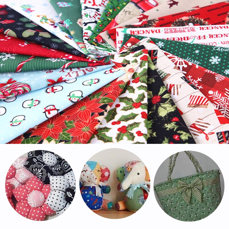 Tela Patchwork algodón de costura muñeca coser bolsa artística ropa mano artesanía Material de costura 5 uds 20X25Cm