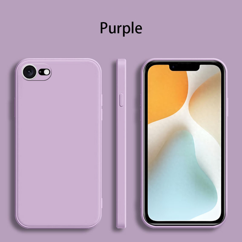 Til iphone 7 telefondeksel iphone 8 tpu luksuriøst støtsikkert originalt flytende silikondeksel iphone  se 7 8 pluss deksel: Lær / Lilla