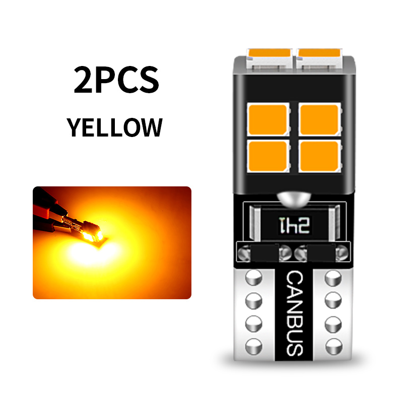 2x bombilla LED de luz de liquidación W5W T10 para Renault Avantime Alaskan Captur Dokker Duster Espace 3 4 Fluence Grand Scenic Modus: YELLOW