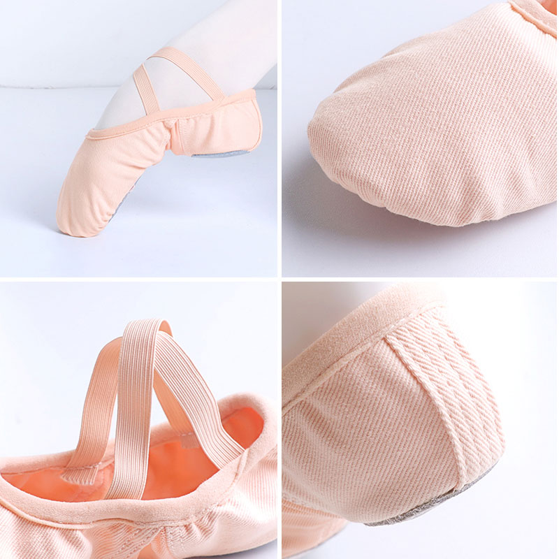 Zapatos de Ballet profesionales para mujer y niña, zapatillas de baile de bailarina con suela dividida suave, zapatillas de Ballet con empalme de malla de tela elástica