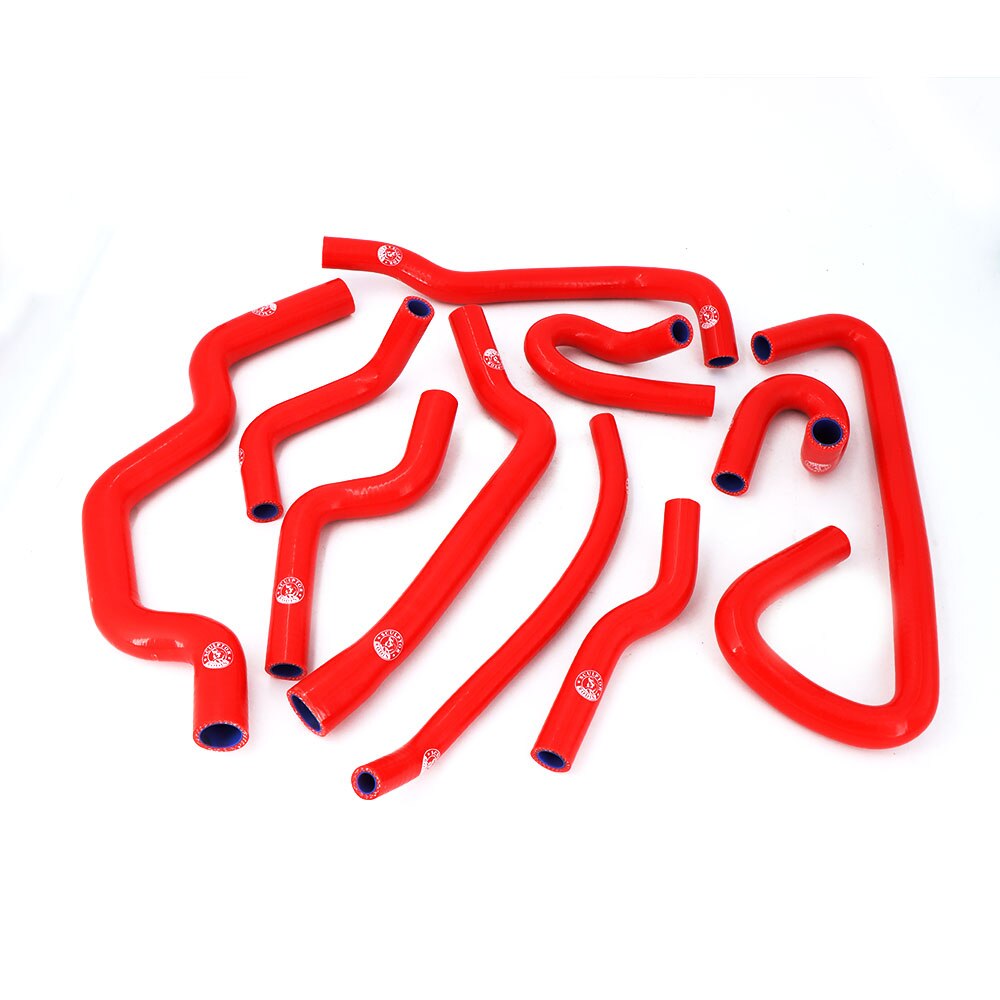 Silikoni jäähdyttimen letkusarja renault clio i/williams  r19 16s/16v f7p 1.8l 1988-1997 (10 kpl) punainen/sininen/musta: K8-160 k8-161 punaista