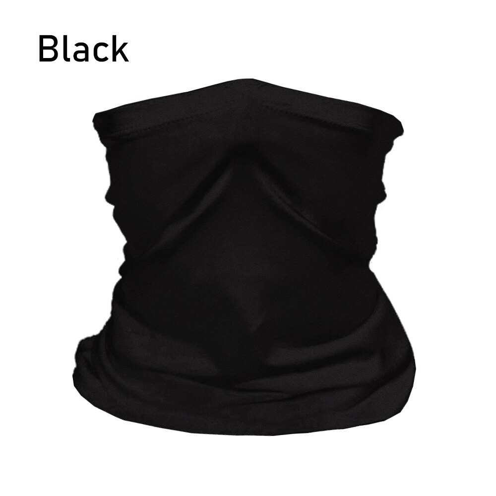 1pc lapsen puhtaan värin maaginen huivi näkymätön tasku puolikasvot kaulasuojus huivi pölytiivis bandana ulkopyöräilyvaruste: Musta